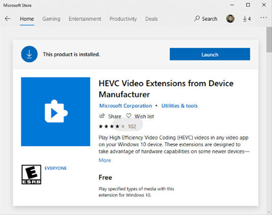 hevc codecs windows 10