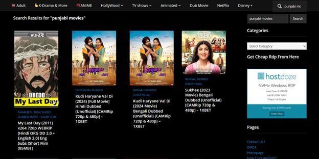 KattMovieHD Punjabi download website