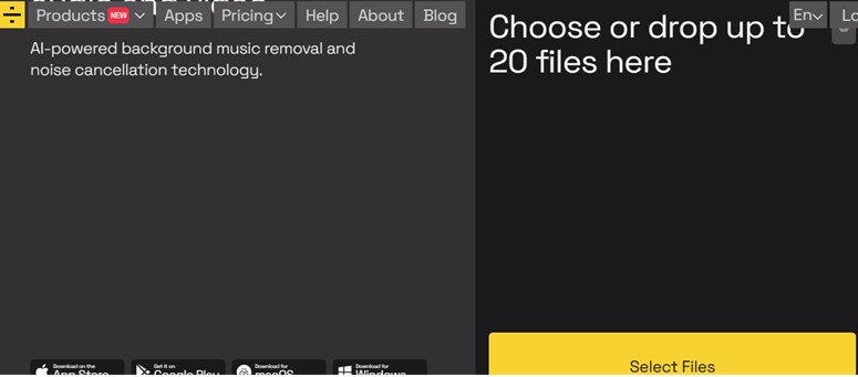 usar lalal.ai para eliminar música de fondo de un video