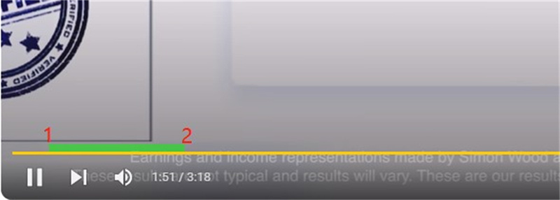 bucle una parte determinada de un vídeo de youtube