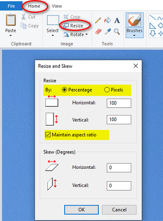 microsoft paint compresser les images ppt