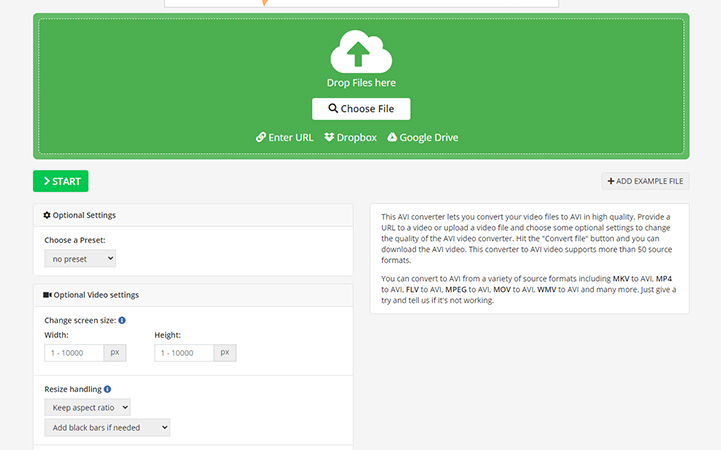 online-convert is a mov to avi converter online