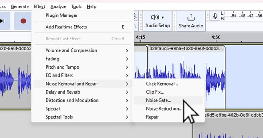 audacity noise reduction