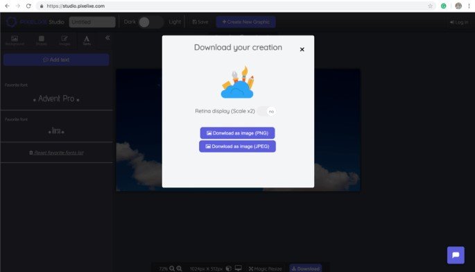 Fotos mit Logo herunterladen