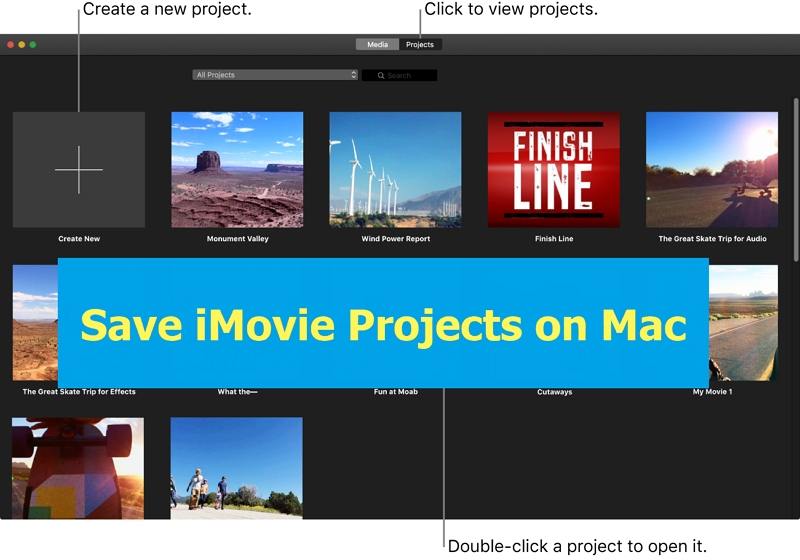 MacでiMovieプロジェクトを保存する方法