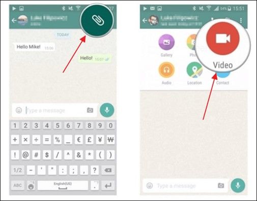 send good quality videos from Android to iPhone via whatsapp