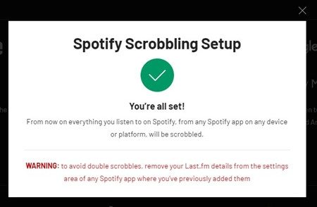 spotify scrobbling con last.fm con successo