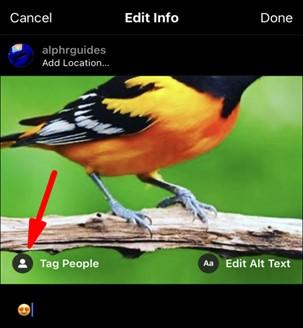 tag people on Instagram post