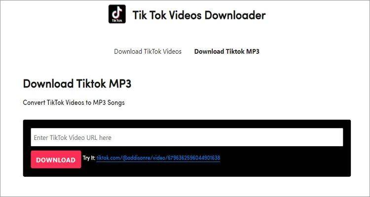 tik tok mp3 video download