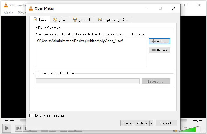 convert flv to mp4 with vlc