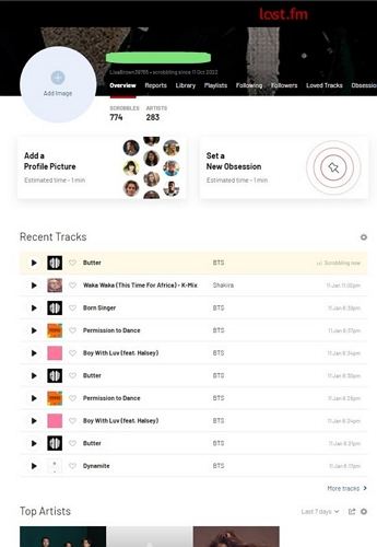 traccia spotify music su last.fm