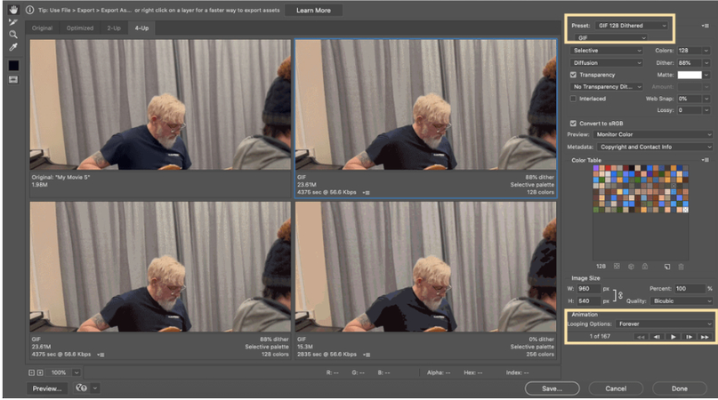 film in eine gif mit adobe photoshop
