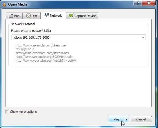 stream video to tv with vlc