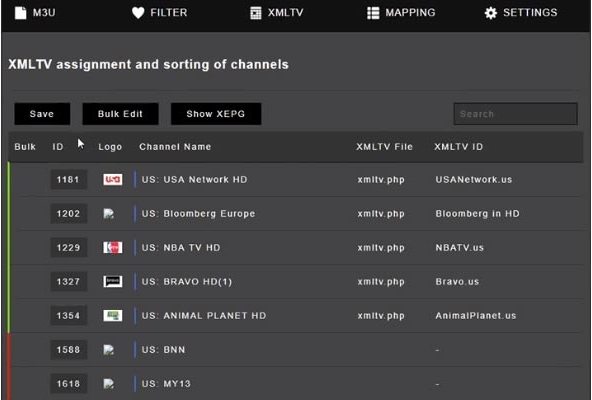 xmltv assignment