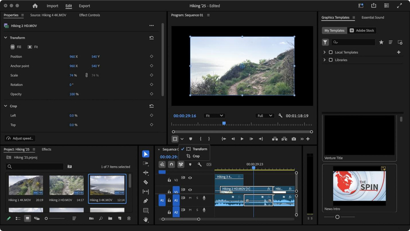 Adobe Premiere Pro AI editing tools