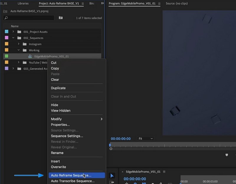 reframe in premiere pro