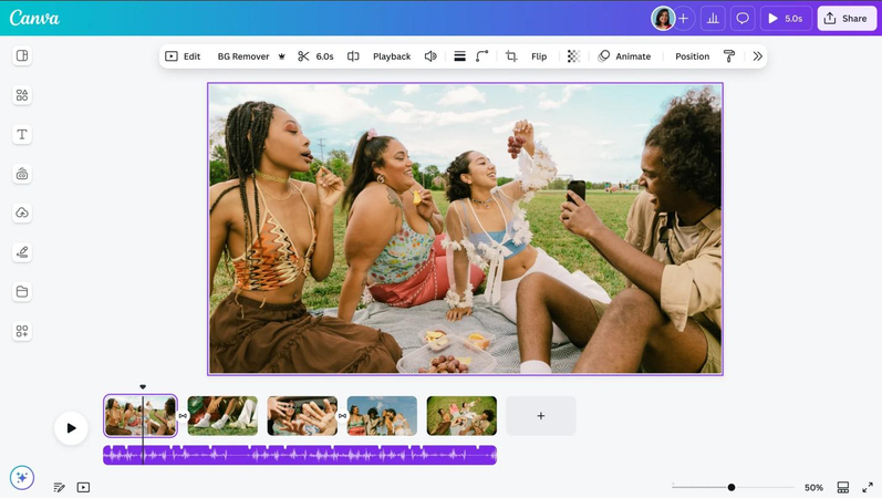 Canva AI video editor templates