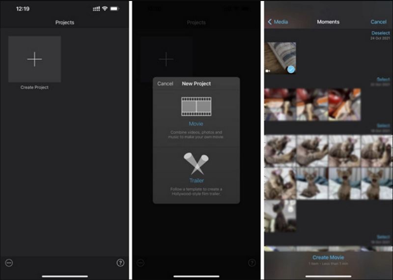 comment couper un clip dans imovie