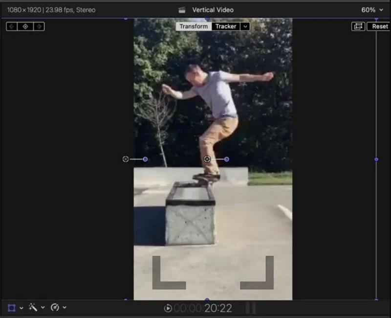 comment utiliser auto recadrage dans final cut pro