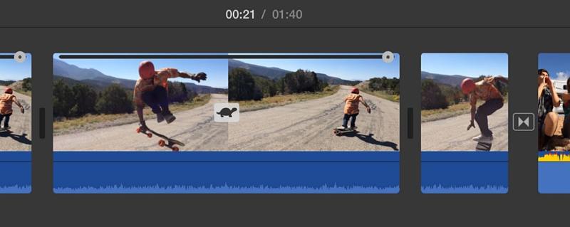 imovie change part speed