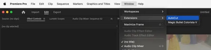 select auto cut premiere pro