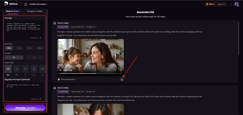 generate mother greeting video hitpaw online
