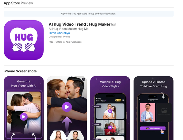ai-hug-trend-video-hug-maker-mobile-app