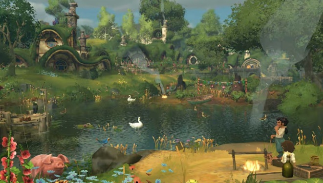 art style and atmosphere of tales of the shire