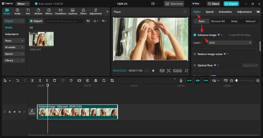 Overlay my video on a screen at an angle using CapCut