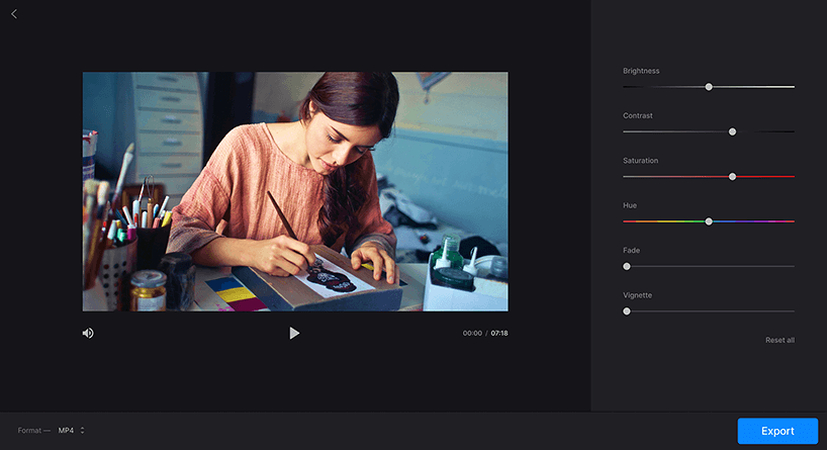 recursos do clideo video enhancer