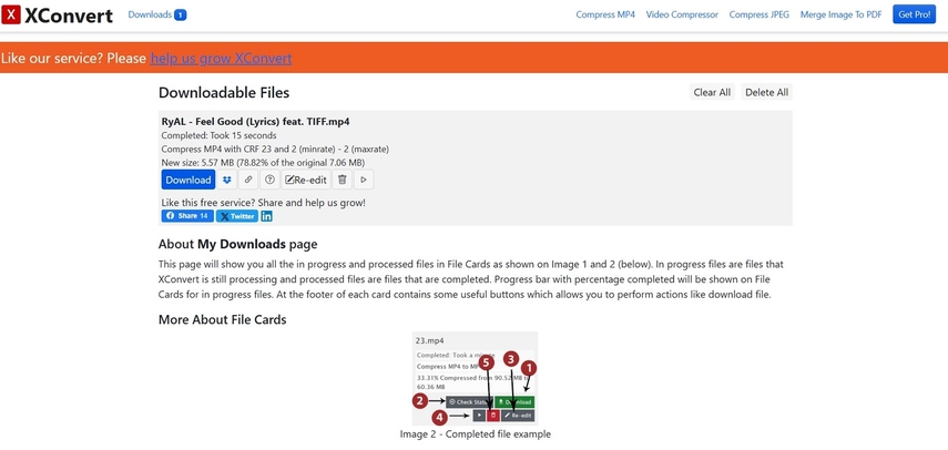 xconvert reduce video content file
