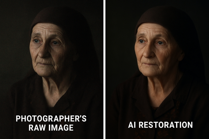 ai restoration of raw image