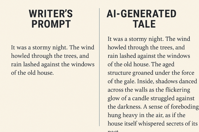writer prompt to make ai content without copyright