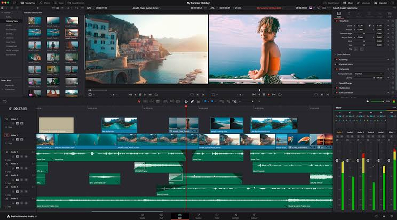 Overlay my video on a screen at an angle with DaVinci Resolve