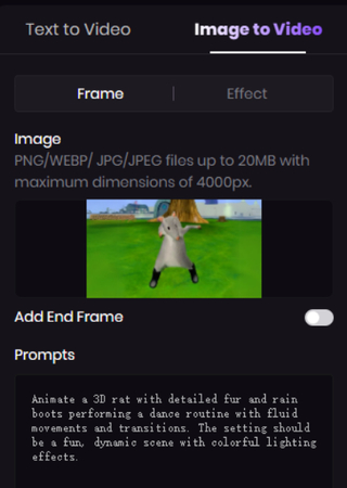aufforderungen in hitpaw ai video generator eingeben