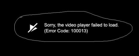 error code 100013 introduction