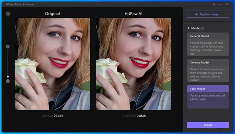 HitPaw 사진 인핸서