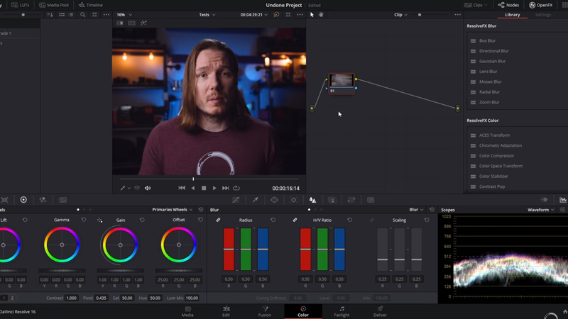 add cinematic film texture and color grading