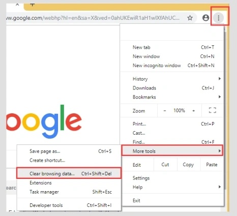 fix error 100013 clear browser data