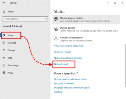 fix error 100013 reset internet
