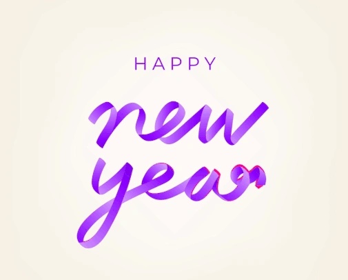 금색 콘페티 카드 새해 복 많이 받으세요