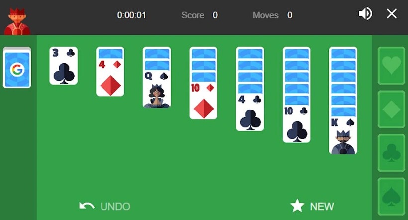 juego de google solitaire