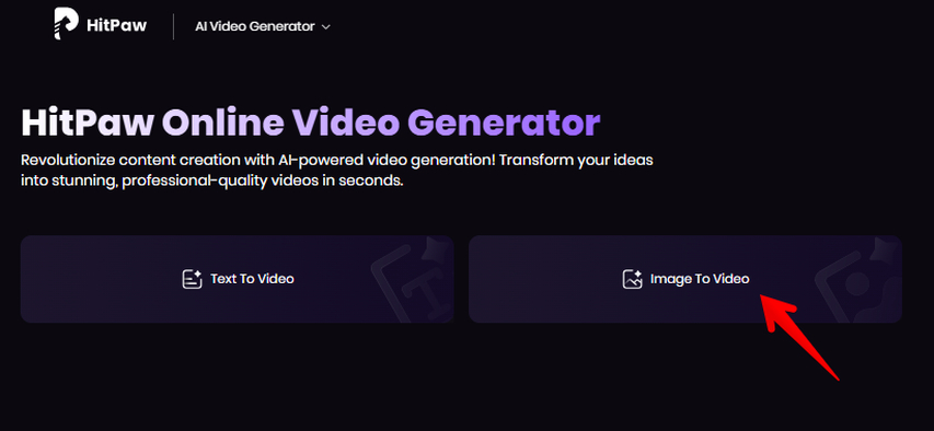 hitpaw online bild zu video funktion