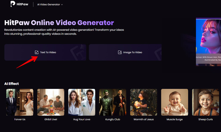 hitpaw online ai video generator