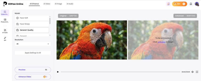 1080p video to 4K upscaling comparison