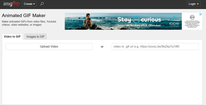 imgflip animated gif maker homepage screenshot