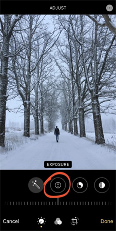 how to brighten photos-on iphone 2