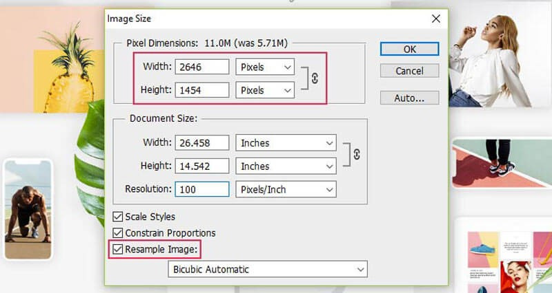 augmenter pixel photoshop