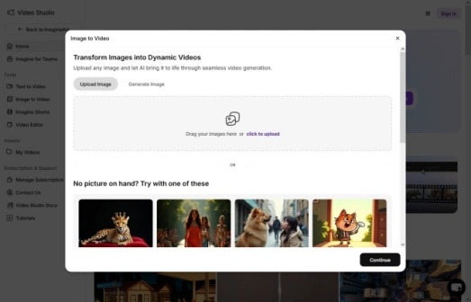 gerador de vídeo imagineart imagem para vídeo