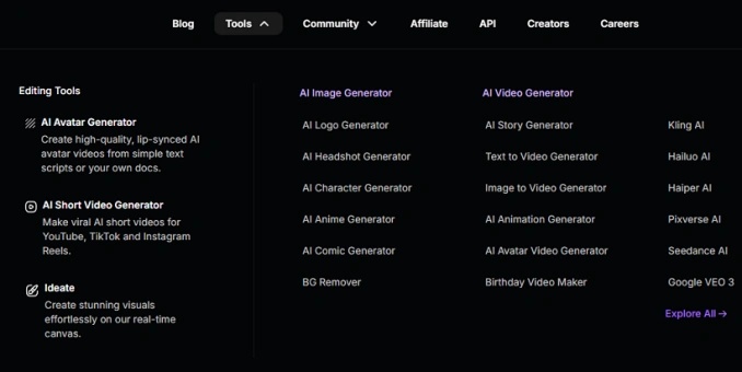 lista de modelos de ia de ferramentas imagineart